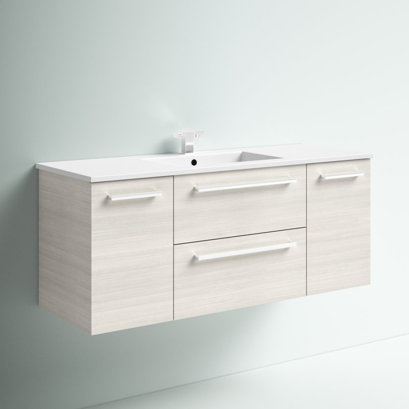 Mercury Row® Akron 48" WallMounted Single Bathroom Vanity Set